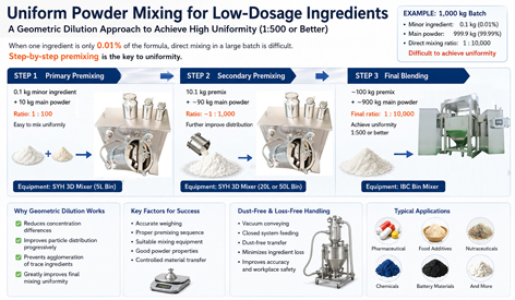 Uniform Powder Mixing para sa Low-Dosage Ingredients